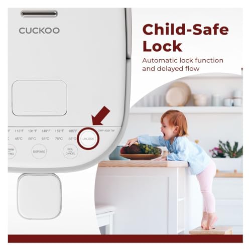 CUCKOO CWP-A501TW | Hot Water Dispenser & Warmer | Auto Dispense & Boil Dry Protection | Insulated Stainless Steel | 5 Liter