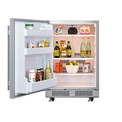 Avallon AFR242SSODLH 24 Inch Wide 5.66 Cu. Ft. Built-In Compact Outdoor Refrigerator with Left Hinge