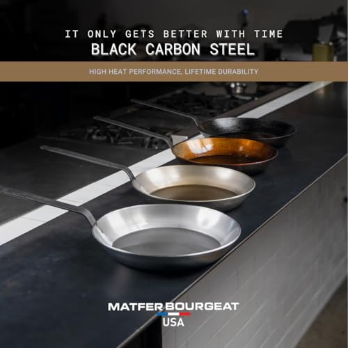 Matfer Bourgeat Black Carbon Steel Frying Pan, 15 1/2"