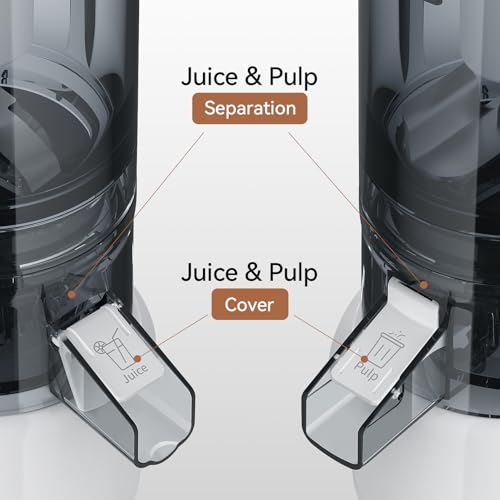 KITCHTREE Masticating Juicer Attachment for KitchenAid Stand Mixer, 4.2" Large Feed Chute Fit Whole Vegetables & Fruits, Slow Cold Press Juicing, Includes 2 * 28oz capacity cups