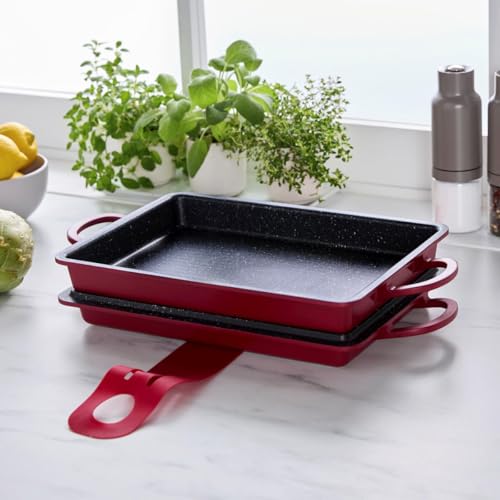 Curtis Stone 13-in-1 Dura-Pan+ Sauté Pan with Grill Pan and Lid (Renewed)