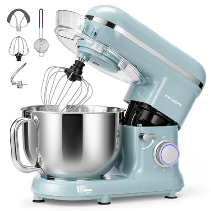 VIVOHOME Stand Mixer, 6-Quart Tilt-Head Kitchen Mixer with Bowl, Blue