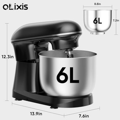 OLIXIS 6.3 Qt Stand Mixer, 10-Speed Tilt-Head Electric Mixer for Baking