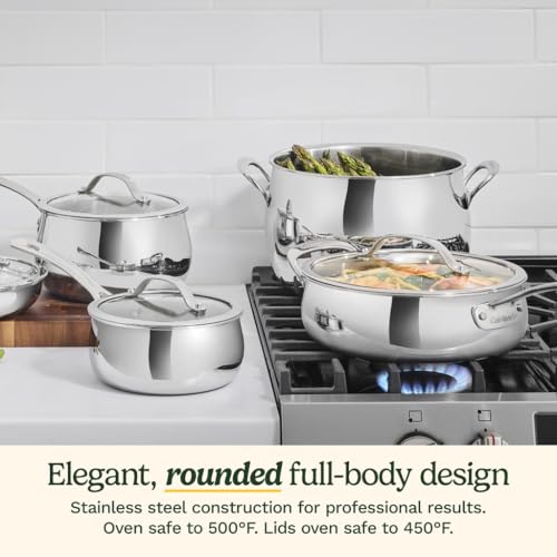 Cuisinart 12-Piece PureClad™ Triple-Ply Stainless Steel Cookware Set, PCT-12