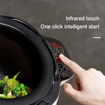 Automatic Cooking Machine, 6L Auto Wok Fried Rice Machine - Smart Start, Three Speed Adjustable, 360 Rotation - Ideal for Stir Frying, Stewing