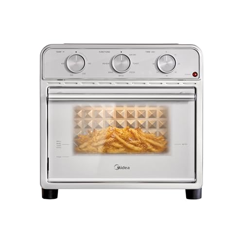 Midea Neo Air Fryer Toaster Oven Combo with Air Fry, Toast, Pizza, Broil, Bake, and Reheat Functions, 21.1 Quarts, Stainless Steel
