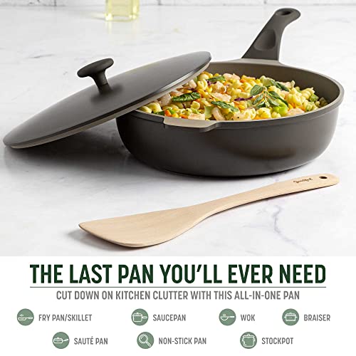 Goodful All-in-One Pan, Multilayer Nonstick, High-Performance Cast Construction, Multipurpose Design Replaces Multiple Pots and Pans, Dishwasher Safe Cookware, 11-Inch, 4.4-Quart Capacity, Graphite