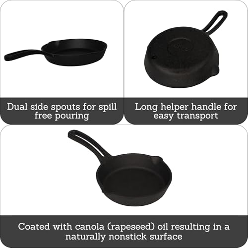 MIRRO 6in Cast Iron Preseasoned Skillet