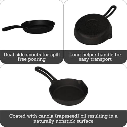 MIRRO 6in Cast Iron Preseasoned Skillet