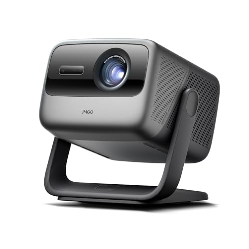 JMGO N1S Ultra 4K Triple Laser Projector with WiFi and Bluetooth, 2800 ISO Lumens, Google TV, 360° Sensorless Picture Correction, 300", HDR10, 20W Dolby Digital Plus, 3D-Active, Smart and Portable