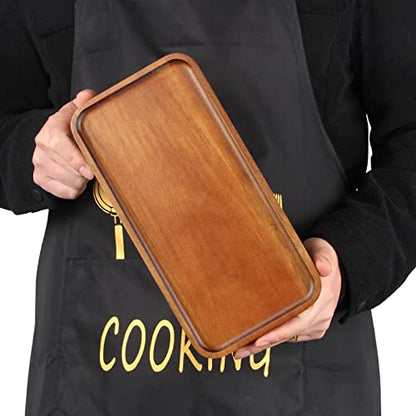 Small Wooden Platters Rectangle Mini Charcuterie Boards Acacia Wood Serving Trays Home Decor Cheese Board Cake Appetizer Plates Kitchen Charcuterie Platter for Food Dish Dessert Snack Tray