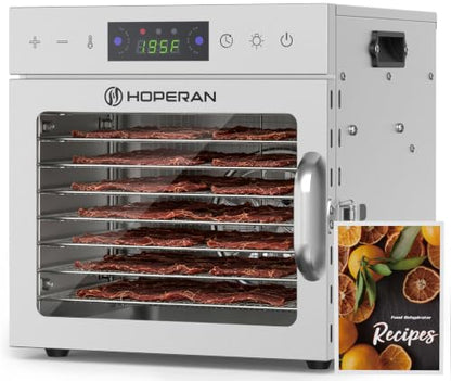 HOPERAN 8 Tray Food Dehydrator Machine for Jerky, Fruit, Herb & Dog Treats