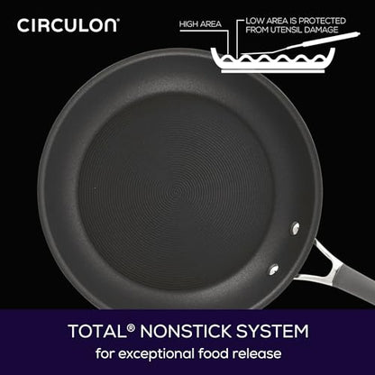 Circulon Radiance Hard-Anodized Nonstick Cookware Set, Kitchen Pots and Pans Set, 10-Piece, Gray