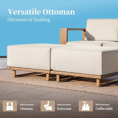 SUNSHINE VALLEY 9 Pieces Patio Sectional Furniture Set, L Shaped