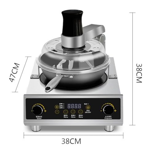 Automatic Stir Fry Machine 5KW, Commercial Electric Wok Cooker with 360° Planetary Mixing, Auto Stir Frying Robot, Smart Cooking Machine for Restaurant Kitchen