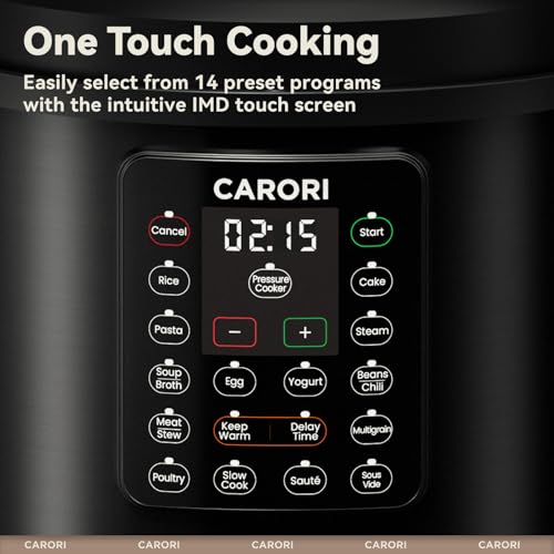 12-in-1 Electric Pressure Cooker 8 Quart, 1200W olla de presion Multi-Cooker with Stainless Steel Pot, Slow Rice Cooker, Saute, Steamer, Yogurt & Food Warmer, Delay Timer, Black