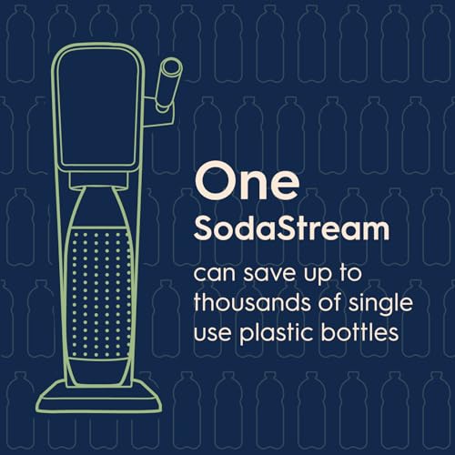SodaStream - ART Sparkling Water Maker | VALUE BUNDLE | CQC CO2 system | Includes 2x CO2 Cylinders, 2x 32 Fl Oz Dishwasher Safe Bottles, 2x Bubly Flavor Drops | Combine with Flavors | Mandarin Red