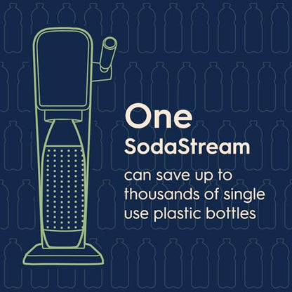 SodaStream - ART Sparkling Water Maker | VALUE BUNDLE | CQC CO2 system | Includes 2x CO2 Cylinders, 2x 32 Fl Oz Dishwasher Safe Bottles, 2x Bubly Flavor Drops | Combine with Flavors | Mandarin Red