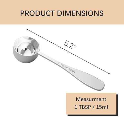 BERYLER 2PCS 1tbsp(3tsp, 15 ml) Single Measuring Spoon, Stainless Steel Individual Teaspoon, Metal Measure Scoop with Gift Box