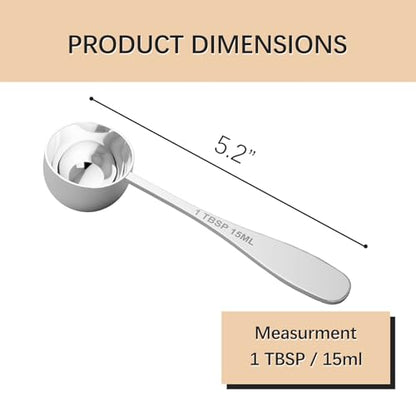 BERYLER 2PCS 1tbsp(3tsp, 15 ml) Single Measuring Spoon, Stainless Steel Individual Teaspoon, Metal Measure Scoop with Gift Box