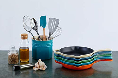 Le Creuset Enameled Cast Iron Signature Iron Handle Skillet, 9", Flame