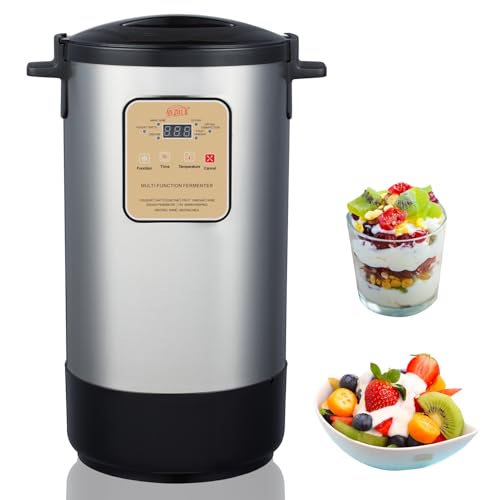 12L/12.68 qt Homemade Yogurt Maker, Commercial Yogurt Maker, Greek Yogurt Machine, Stainless Steel Inner Pot, Time and Temperature Control, for Commercial Home Organic Yogurt, Cheese, Fruit Wine