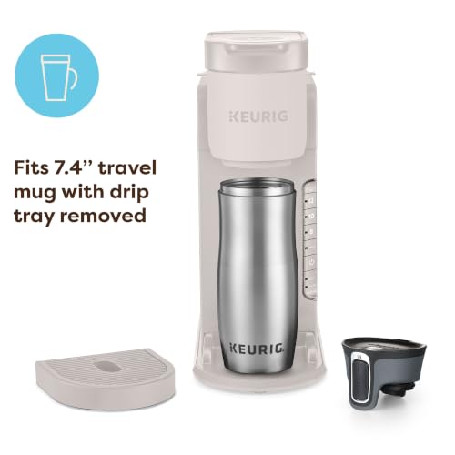 Keurig K-Express Single Serve K-Cup Pod Coffee Maker, 3 Brew Sizes, Strong Button Feature, 42oz Removable Reservoir, Warm Stone