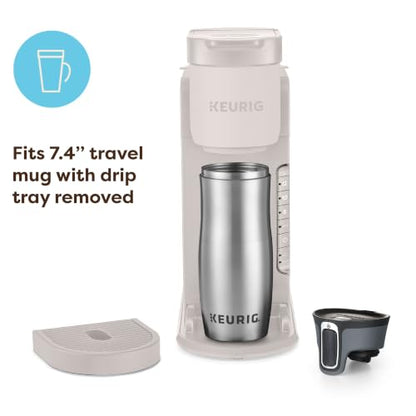 Keurig K-Express Single Serve K-Cup Pod Coffee Maker, 3 Brew Sizes, Strong Button Feature, 42oz Removable Reservoir, Warm Stone