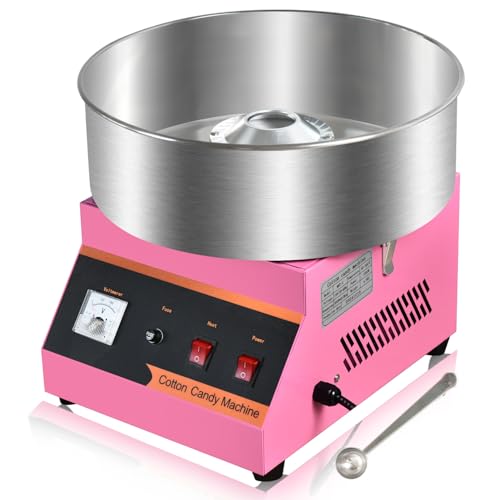Commercial & Home Cotton Candy Machine 110V 1000W,3 Mins Fast Preheat, Stainless Steel, Easy to Operate & Clean for Birthday Party, Events & Commercial Use