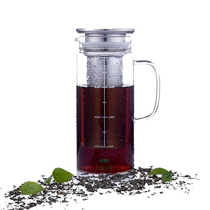 BTaT- Cold Brew Coffee Maker, Iced Coffee Maker, 1 Quart, 32 oz, Iced Tea Maker, Cold Brew Maker, Tea Pitcher, Coffee Accessories, Iced Tea Pitcher, Cold Brew System, Cold Brew Pitcher