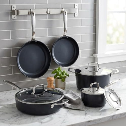 Alva Maestro 9-Piece Ceramic Nonstick Cookware Set – Free of PFAS, PTFE, & PFOA, Non-Toxic Pots & Pans + Lids – Induction & Oven Safe (400°F), Easy Clean Ceramic Coated Aluminum Kitchen Cookware Set