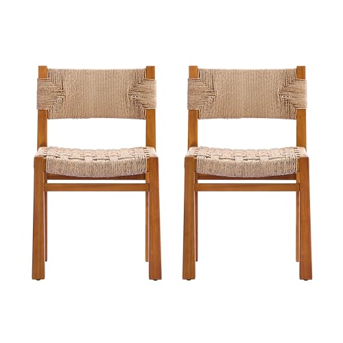 Christopher Knight Home 9 Piece Outdoor Dining Set Acacia Wood Expandable Table and 8 Light Brown Wicker Chairs Teak Finish Frame Patio Dining Furniture Set for Garden Backyard Porch Deck
