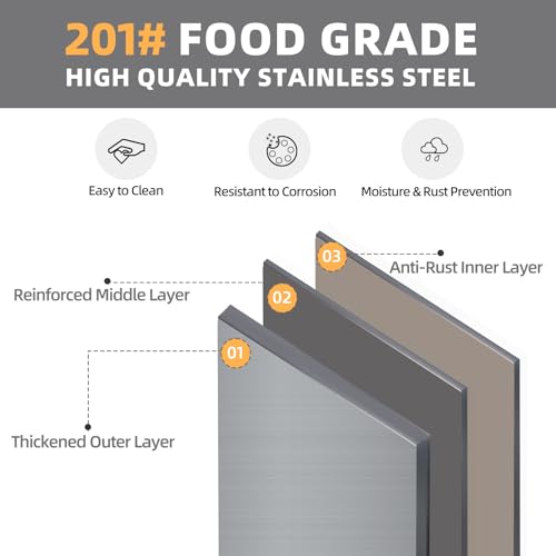 JFHID Outdoor Grill Table for Big Green Egg, Stainless Steel Grill Cart with Cabinet & Shelves, Heavy Duty 920LBS Outdoor Kitchen Island, Compatible with Large Big Green Egg, Kamado Joe Classic