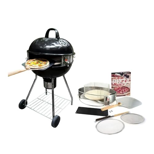 Pizzacraft PC7001 PizzaQue Deluxe Outdoor Pizza Oven Kettle Grill Conversion Kit, Silver, 18''/22.5''