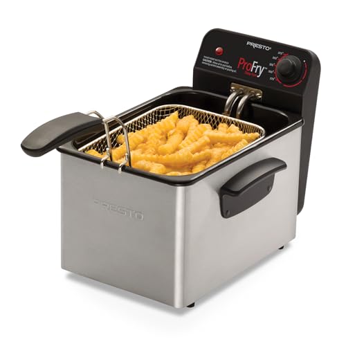 Presto 05461 Stainless Steel Pro Fry Immersion Element Deep Fryer, Silver