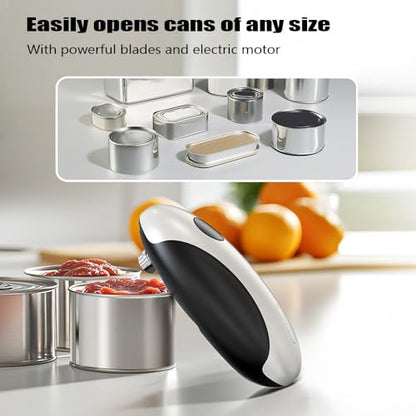 ZEUSORA Electric Can Openers in 2026: Automatic Can Opener Electric with Rechargeable. The Can Opener Creates A Smooth Edge, Making It The Best Gift for Seniors And Kids. (White)