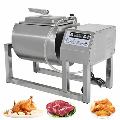 PtaTritious Vacuum Tumbler Marinator, 18L/36LB Meat & Vegetable Vacuum Tumbler Marinating Machine, Food Vacuum Marinator with Bidirectional Rotation & 3-Speed Control, 0-99 Min Time Setting