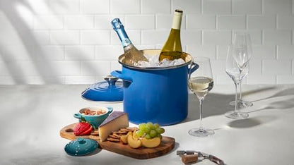 Le Creuset Enamel on Steel Traditional Stockpot, 8 qt., Sea Salt with Stainless Steel Knob