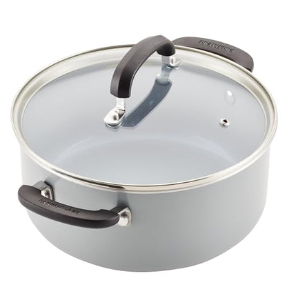 Farberware EcoAdvantage Ceramic Nonstick Cookware/Pots and Pans Set, 13 Piece - Gray