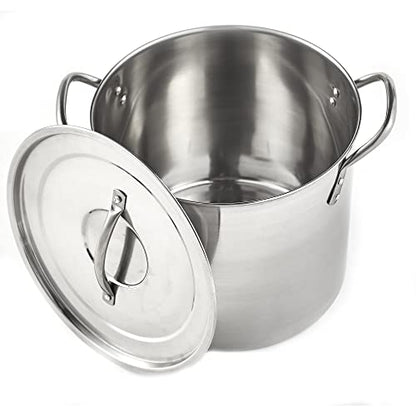 IMUSA USA Stainless Steel Stock Pot 20-Quart, Silver