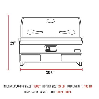recteq E-Series Built-In 1300 Pellet Smoker Grill, Wi-Fi-Enabled Outdoor Grills & Smokers, Electric Pellet Grill with 1300 Sq In Cook Space
