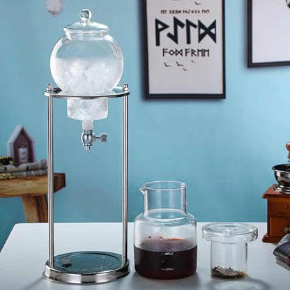 HANWUDI Cold Drip Coffee Maker - 20 oz Cold Brew Coffee Tower, Slow Drip Japanese Cold Brew Maker, Cold Brew Drip, Ice Coffee Tower