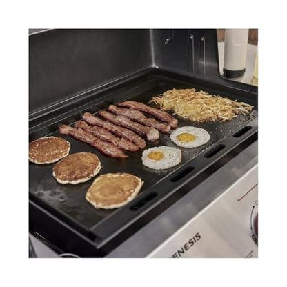 Weber Rust‑Resistant Outdoor Griddle Insert, Full‑Size – Pre-Seasoned Carbon Steel Griddle for Summit and Genesis 300 Series (3 Burners), Gas Grills