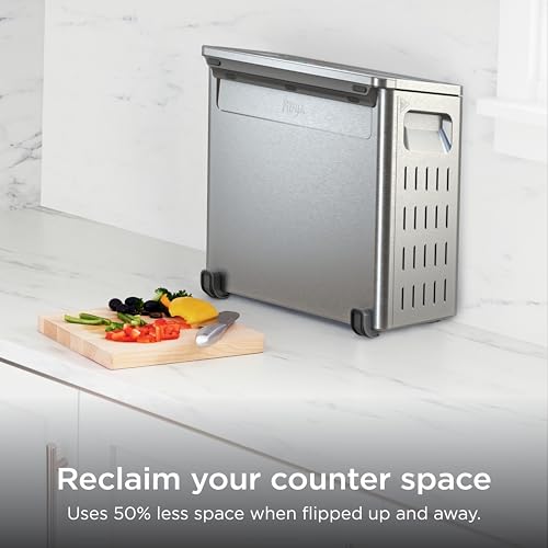 Ninja Air Fryer Toaster Oven Combo | 8-in-1 Functionality | Flip Up & Away for Storage Space | Air Fry Basket, Sheet Pan, Wire Rack & Removable Crumb Tray |1800 Watt | Stainless Steel | SP151
