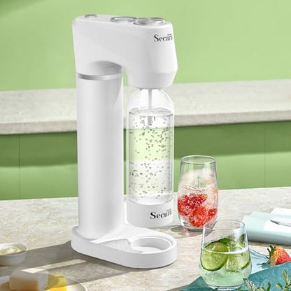 Secura Home Soda Streaming Machine Soda Maker, Sparkling Water and Carbonated Water Machine, Compatible with 60l Co2 Cylinders (Not Included)