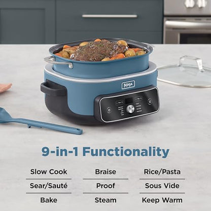 Ninja MC2001 PossibleCooker PRO Plus, 8.5-QT Multicooker, 9 Functions, Slow Cook, Sear, Sauté, Proof, Pasta/Rice, Replace 16 Kitchen Tools, Oven-Safe Ceramic Pot, 1400-Watt, Blue (2026 Release)