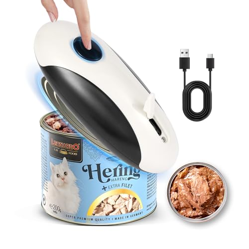 Rechargeable Electric Can Opener, Hands Free for seniors，Food Safe Automatic Can Opener with Smooth Edge,Easy to Use,Works with All Standard Cans (Black)