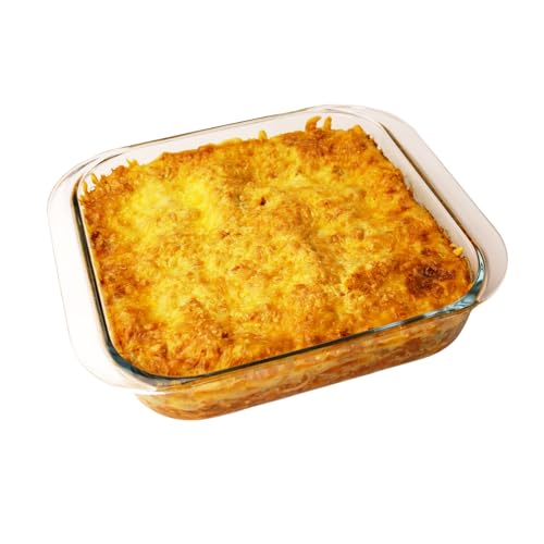 CGNWEEPS 9×9in Square Glass Baking Dish, 2.4QT Glass Baking Pan, Baking Dishes for Oven