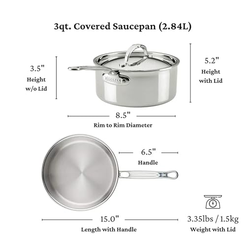 Hestan ProBond Luxe 5-Piece Professional Clad Stainless Steel Cookware Set