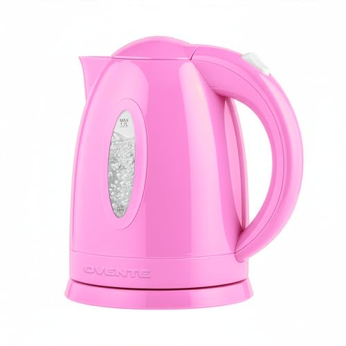 OVENTE 1.7L Electric Tea Kettle, Fast Boiling Water Heater, Pink KP72P